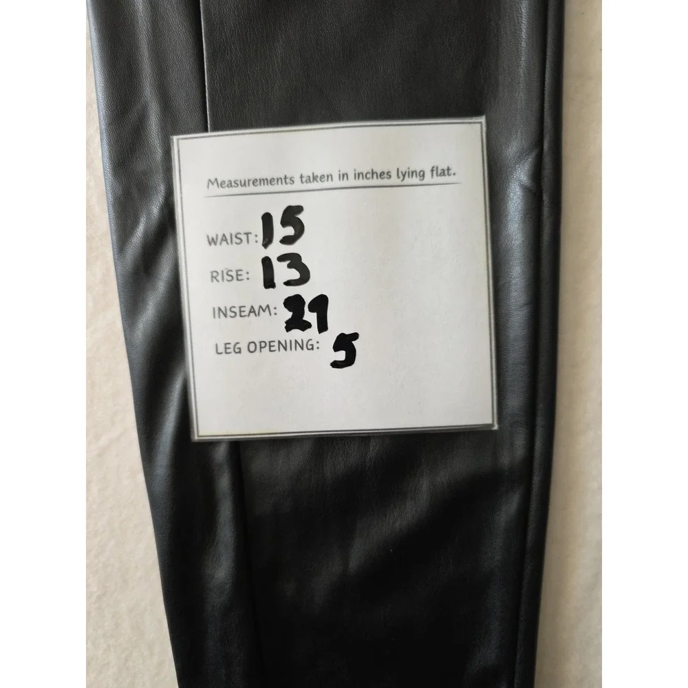 GUESS Corset Faux-Leather Leggings Black Size Large